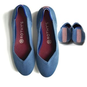 Rothy's Indigo Mini Stripe Size 7.5